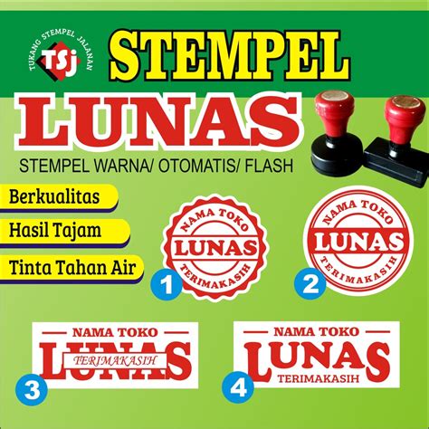 Jual Stempel Lunas Stempel Warna Stempel Flash Shopee Indonesia