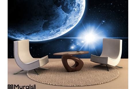 Space Wall Pictures Planet Earth Sunrise Space Wall Mural Bodieswasune