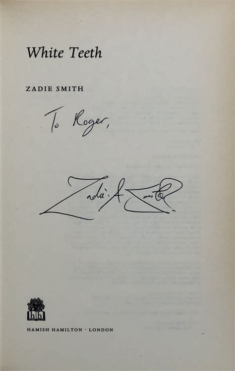 White Teeth Smith Zadie First Edition