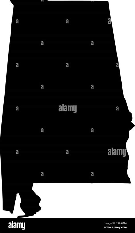 Alabama Vector Map With The Flagvector Illustration Eps10 Stock Vector