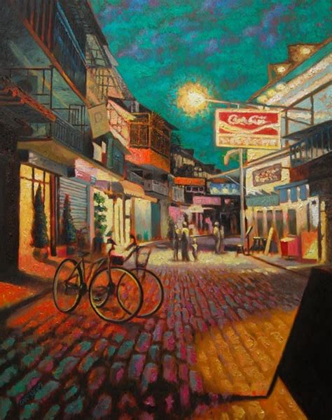 Sketching Hong Kong 港人畫港: Oil Painting: Sai Kung Old Town 西貢舊墟