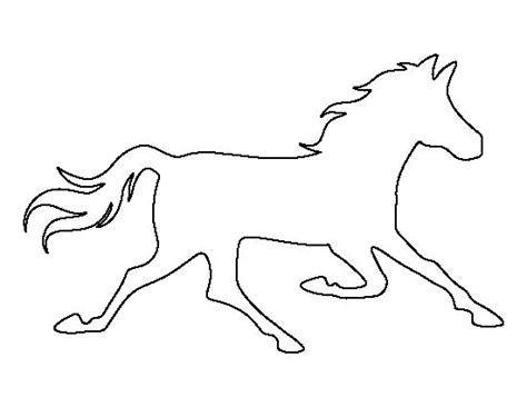 An outline of running mustangs is perfect for horse lovers everywhere. Pin on Printable Patterns at PatternUniverse.com