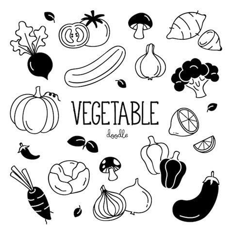 Premium Vector Hand Drawing Vegetables Doodle Vegetables