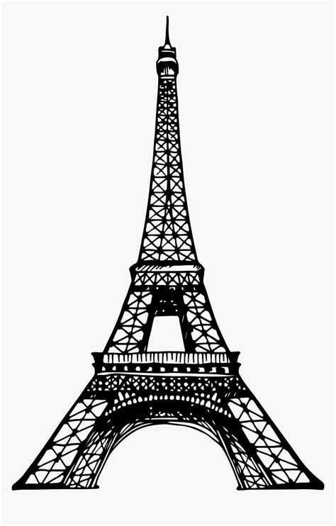 1080x1812 lugares, monumentos e etc. Eiffel Tower Clipart Silhouette - Sketch Paris Eiffel ...