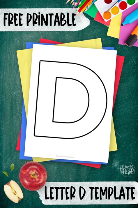 Free Printable Uppercase Letter D Template Simple Mom Project