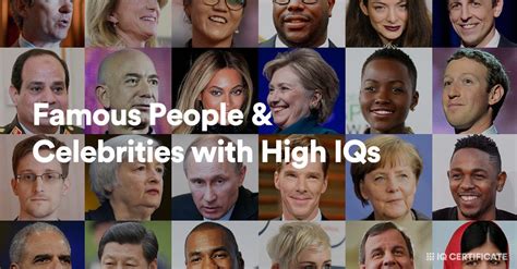 Famous People And Celebrities With High Iqs By Iq Certificate Medium
