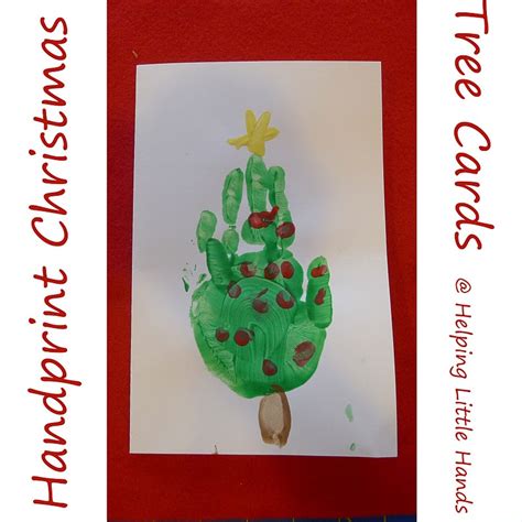 Pieces By Polly Handprint Christmas Tree Cards Tutorial