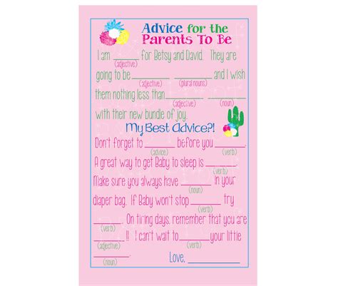 Parents to Be advice card Mommy to be advice card baby | Etsy | Advice cards, Baby advice, Girl 