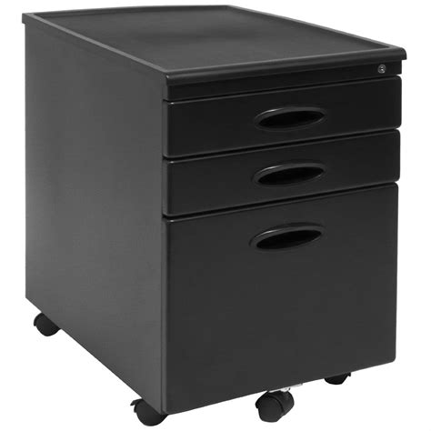 Rolling on four wheels, this printer. Black 3-Drawer Locking Mobile Filing Cabinet with Casters