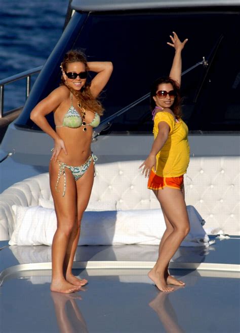 Best From The Past Mariah Carey In Bikini At A Boat In Capri Hawtcelebs