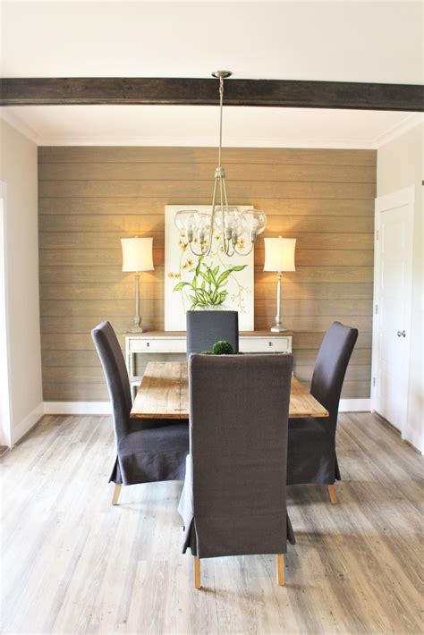 Dining With Shiplap Accent Wall