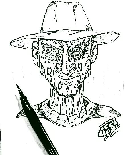 Freddy Krueger Coloring Free Image Coloring Pages Coloring Cool