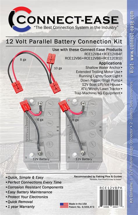 12 Volt Parallel Battery Connection Kit Rce12vbpk Connect Ease Get