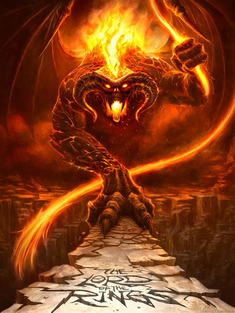 Balrog Lord Of The Rings Fellowship Of The Ring Poster By James Bousema