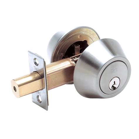 Tell Manufacturing Satin Stainless Steel Key Control Deadbolt In The