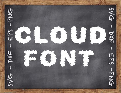 Cloud Font Svg File Cloud Font Cricut Svg Cloud Font Etsy
