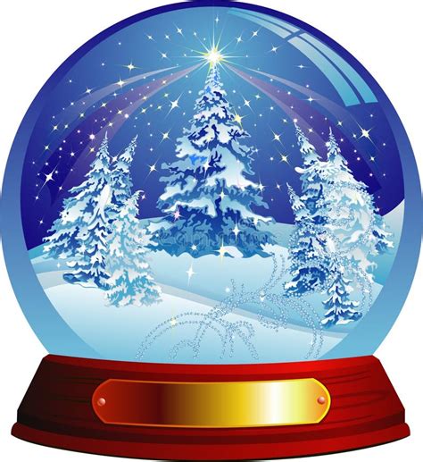Two Christmas Snow Globes Stock Vector Illustration Of Home 17327247