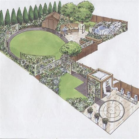 It usually happens that you might have unwanted visitors in your home, office, and other places that get affected by those little creepy crawlers. Sketch showing dramatic effect of a circular lawn and an L ...