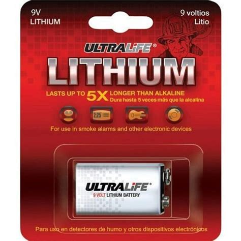 Ultralife 9v Lithium Battery Battery Type Limno2 Battery Capacity 1