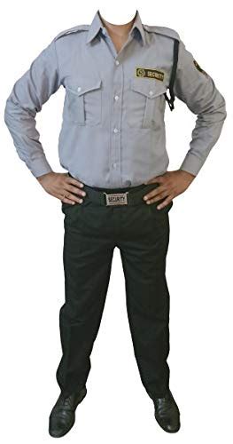 Buy Regalia Mens Security Guard Uniform Apc Grey Shirt Black Matty