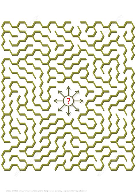 Difficult Maze Puzzle Free Printable Puzzle Games