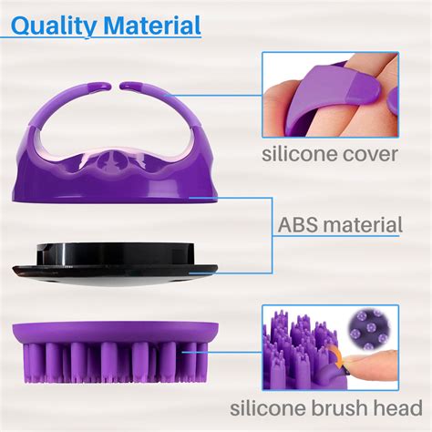 Kalevel 2 Styles Shampoo Brush Hair Scalp Massager Silicone Head Shower Scrubber Cleaning Brush