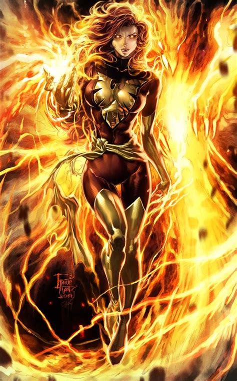Dark Phoenix Jean Grey Art By Philip Tan Colors By Elmer Santos