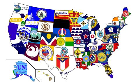 Mapa Flag Poszczególnych Stanów Worldmappl