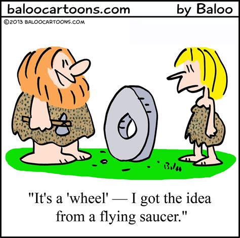 Baloos Non Political Cartoon Blog Caveman Inventing The Wheel Cartoon