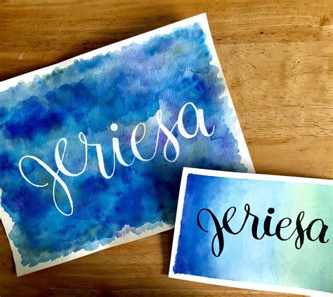 Watercolor Calligraphy Watercolor Calligraphy Layout Design Creative