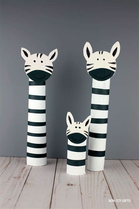 Paper Roll Zebra Craft For Kids Recycled Zoo Animal Craft Artofit