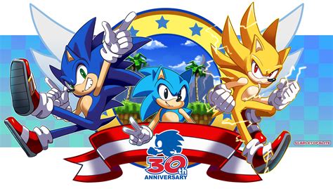 Sonic 30th Anniversary By Scarletopalite On Deviantart