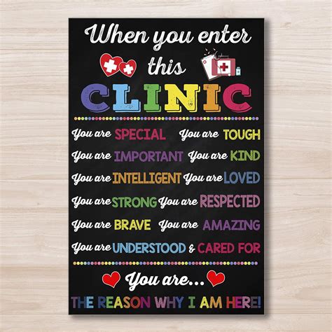 When You Enter This Clinic You Are Special Poster