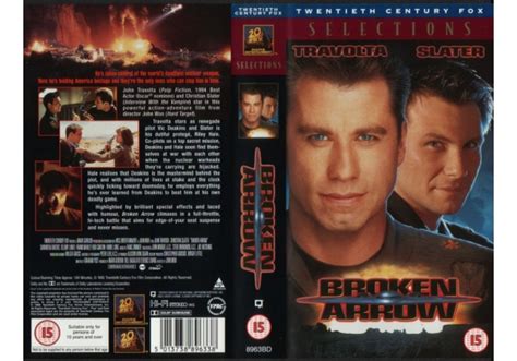 Broken Arrow 1996 On 20th Century Fox United Kingdom Vhs Videotape