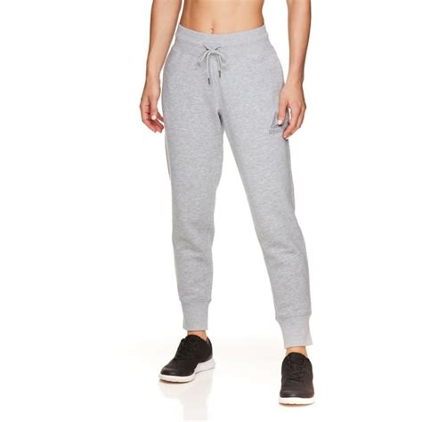 Reebok Womens Cozy Fleece Jogger Sweatpants With Pockets