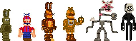 Pixilart Fnaf 4 Stylized Sprites Part 2 Uploaded By