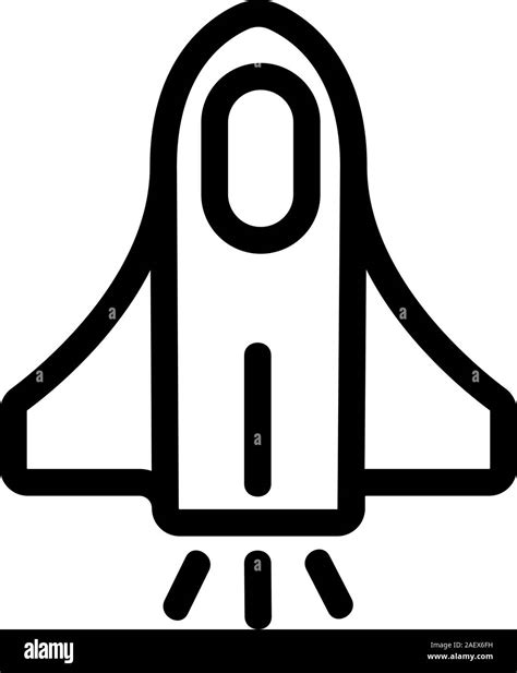 Space Rocket Icon Vector Isolated Contour Symbol Illustration Stock