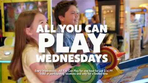 Chuck E Cheeses Tv Spot All You Can Play Wednesday Ispottv