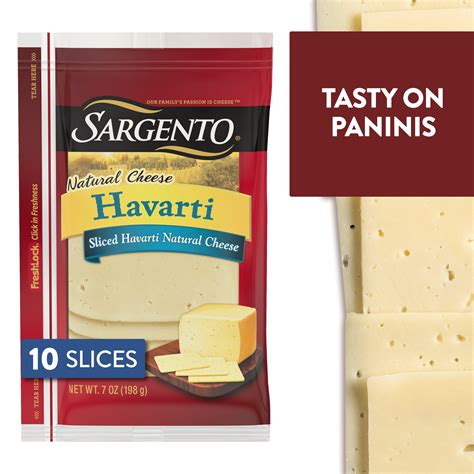 Sargento Sliced Havarti Natural Cheese 10 Slices Walmart Com
