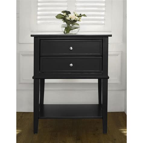 Altra Franklin Accent Table With 2 Drawers In Black 5062596com The