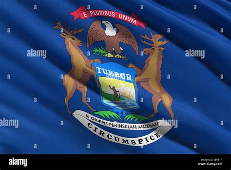 Flag Of Michigan Stock Photo Alamy