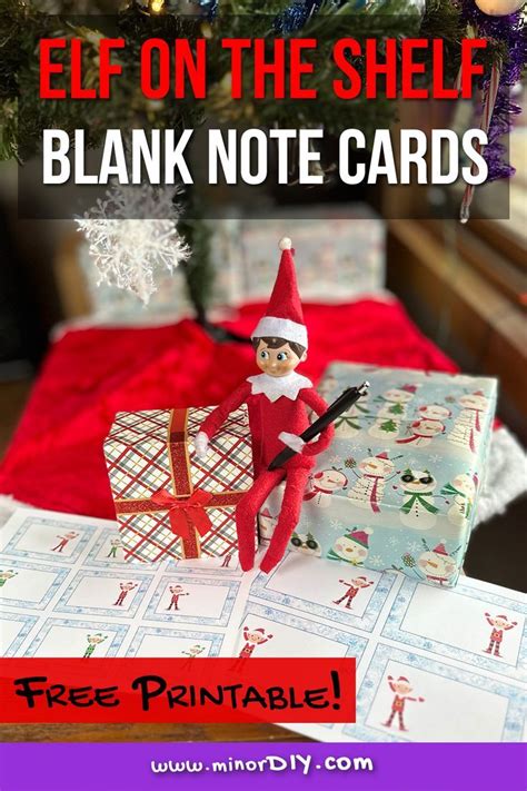 Free Printable Elf On The Shelf Note Cards Printable Notes Elf On