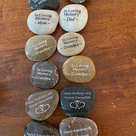 Engraved River Rocks In Memoriam And Grief Stones Etsy Uk