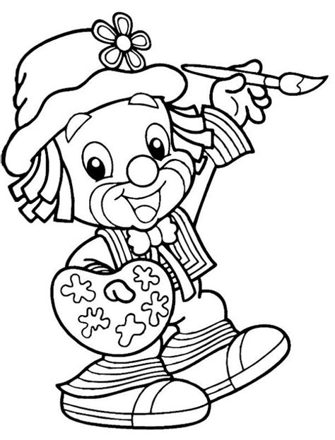 Dibujos Payasos para colorear Colorear imágenes