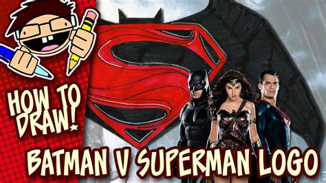 It's a bird, it's a plane, it's superman! How to Draw the BATMAN v SUPERMAN: DAWN OF JUSTICE Logo ...