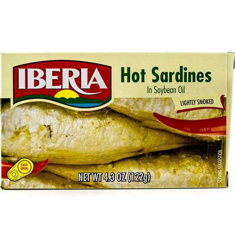 Iberia Lightly Smoked Hot Sardines In Soybean Oil 43 Oz