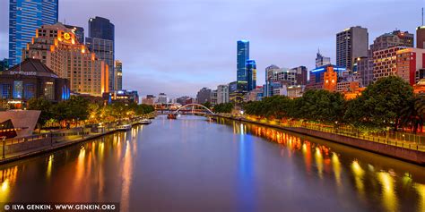 Melbourne South Bank And Yarra River Before Sunrise Photos Swan