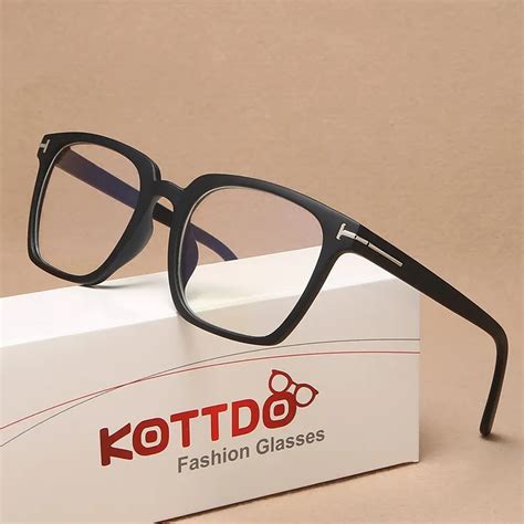 Kottdo Classic Anti Blue Light Computer Eye Glasses Frames For Men Vintage Square Glasses Women