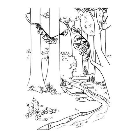 Forest 1 Nature Printable Coloring Pages