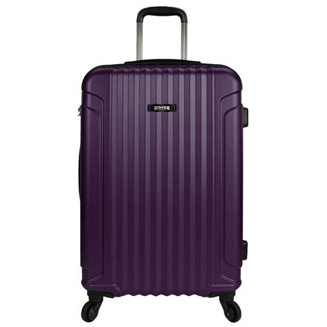 Us Traveler Akron 25 In Hardside Spinner Luggage Suitcase Purple